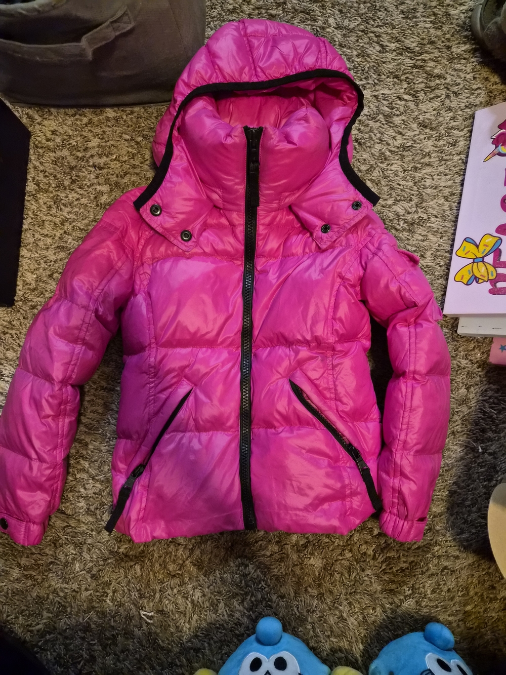 Kids Pink Puffer Jacket with Hood